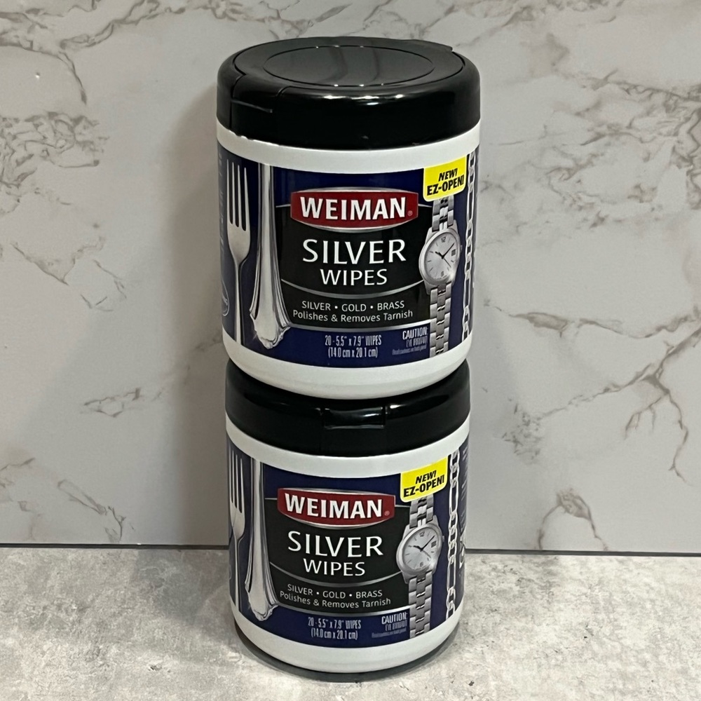 Weiman Jewelry Polish Cleaner and Tarnish Remover Wipes - 20 Count set of 2